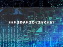 ERP系统的子系统如何选择和实施？