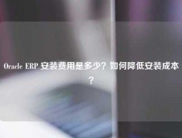 Oracle ERP 安装费用是多少？如何降低安装成本？