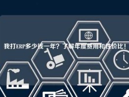 我打ERP多少钱一年？了解年度费用和性价比！