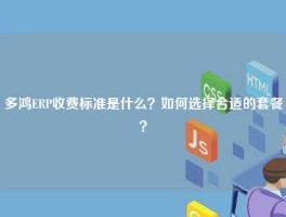 多鸿ERP收费标准是什么？如何选择合适的套餐？