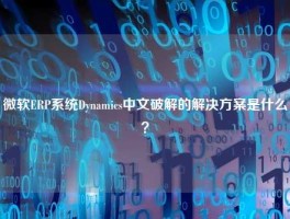 微软ERP系统Dynamics中文破解的解决方案是什么？