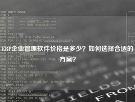 ERP企业管理软件价格是多少？如何选择合适的方案？