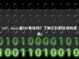 SAP、Oracle是ERP系统吗？了解它们的区别和优势！