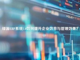 绿源ERP系统2.0如何提升企业效率与管理效果？