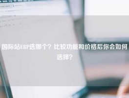 国际站ERP选哪个？比较功能和价格后你会如何选择？