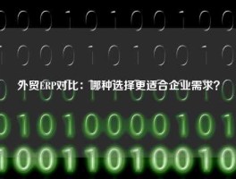 外贸ERP对比：哪种选择更适合企业需求？