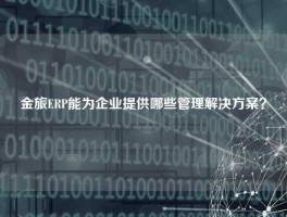 金旅ERP能为企业提供哪些管理解决方案？