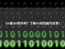 SAP是ERP软件吗？了解SAP的功能与优势！
