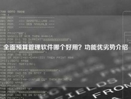 全面预算管理软件哪个好用？功能优劣势介绍