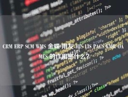 CRM ERP SCM WMS 金蝶 用友 HIS LIS PACS EMR OA MES 的作用是什么？