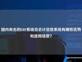 国内有名的ERP系统及会计信息系统有哪些优势和适用场景？