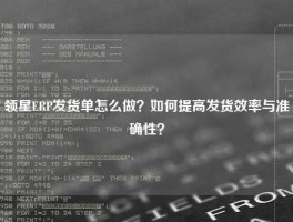 领星ERP发货单怎么做？如何提高发货效率与准确性？