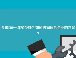 金蝶ERP一年多少钱？如何选择适合企业的方案？