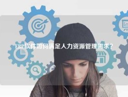 ERP软件如何满足人力资源管理需求？