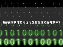 医药ERP软件如何优化企业管理和提升效率？