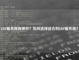 ERP服务商有哪些？如何选择适合的ERP服务商？