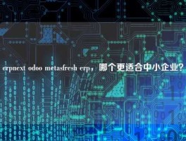 erpnext odoo metasfresh erp，哪个更适合中小企业？