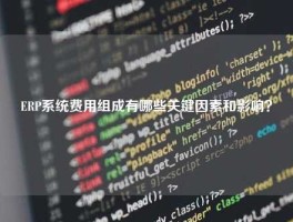 ERP系统费用组成有哪些关键因素和影响？