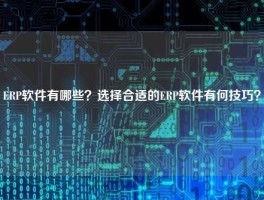 ERP软件有哪些？选择合适的ERP软件有何技巧？