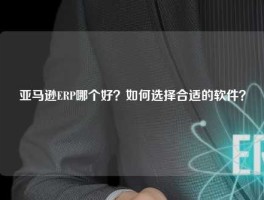 亚马逊ERP哪个好？如何选择合适的软件？